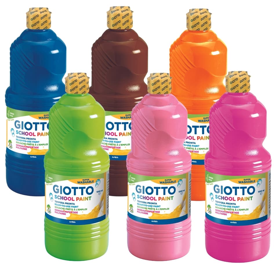 Giotto Gouachefarbe School Paint, 1.000 Ml, Farbig Sortiert