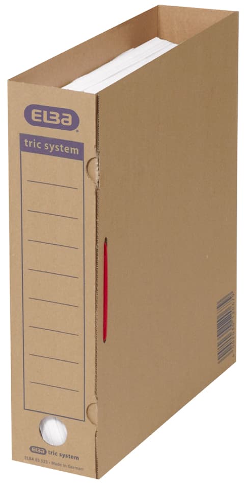 Elba Archiv-Ordner Tric System, Naturbraun, Mit Greifloch