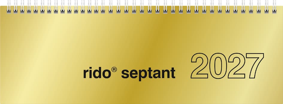 Rido Idé Tischkalender , Septant, , 2027, Glanzkarton Gold