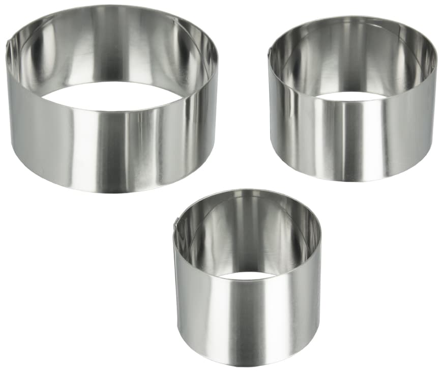 Metaltex Allzweck-Kochringe, Rund, Edelstahl, 3er Set