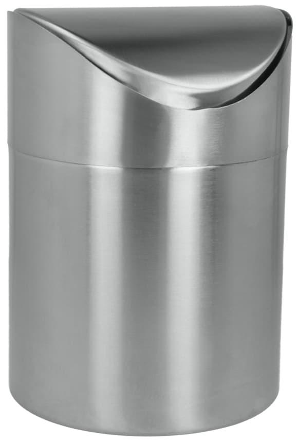 Metaltex Tisch-Abfallbehälter, 1,5 Liter, Aus Edelstahl