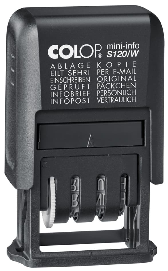 Colop Wortbandstempel Mini-Folio S 120/W, Schwarz, De
