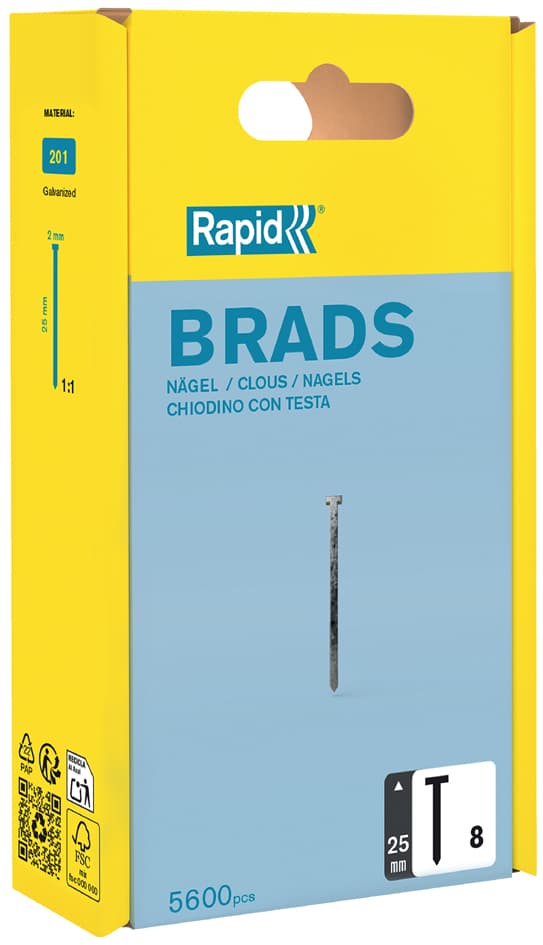 Restposten: Rapid Nägel Typ 8, 25 Mm, Galvanisiert, Großpack