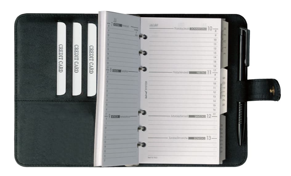 Bind Terminplaner Modell 16501, A6, Kalender 2027, Schwarz