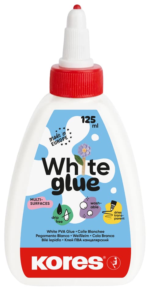 Kores Bastelkleber , Whiteglue, , Lösungsmittelfrei, 125 G