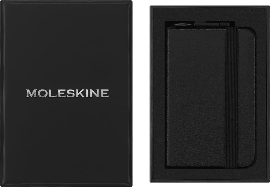 Moleskine Mini-Notizbuch Anhänger, Hardcover, Schwarz