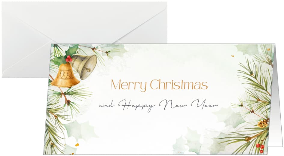 Sigel Weihnachtskarte , Bells, , Din Lang Quer