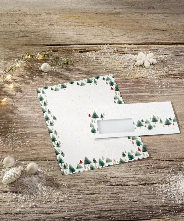 Sigel Weihnachts-Motiv-Papier , Little Pines, , A4, 25 Blatt