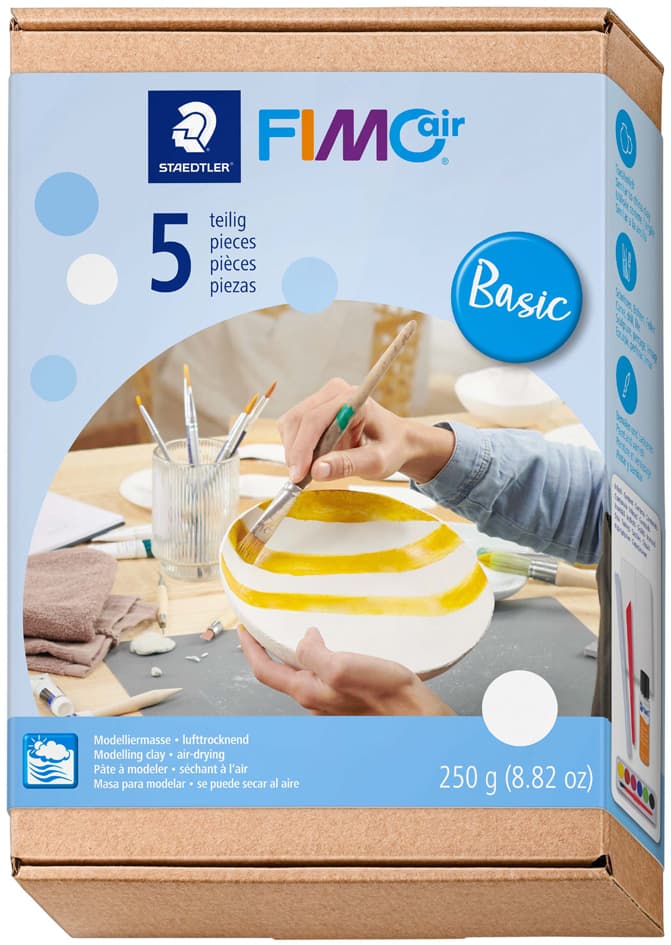 Fimo Air Modelliermasse-Set Basic, Lufthärtend, 5-Teilig