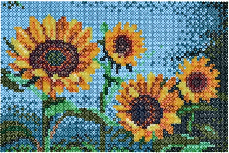 Hama Bügelperlen Midi Art , Sonnenblumen, , Geschenkpackung