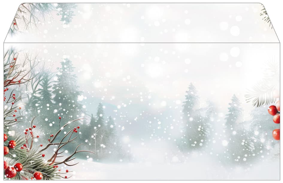 Sigel Weihnachts-Umschlag , Scandinavian Snow, , Din Lang
