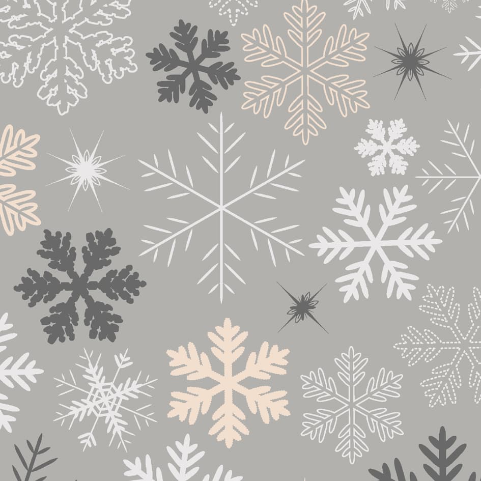 Papstar Weihnachts-Motivservietten , Snowflakes,