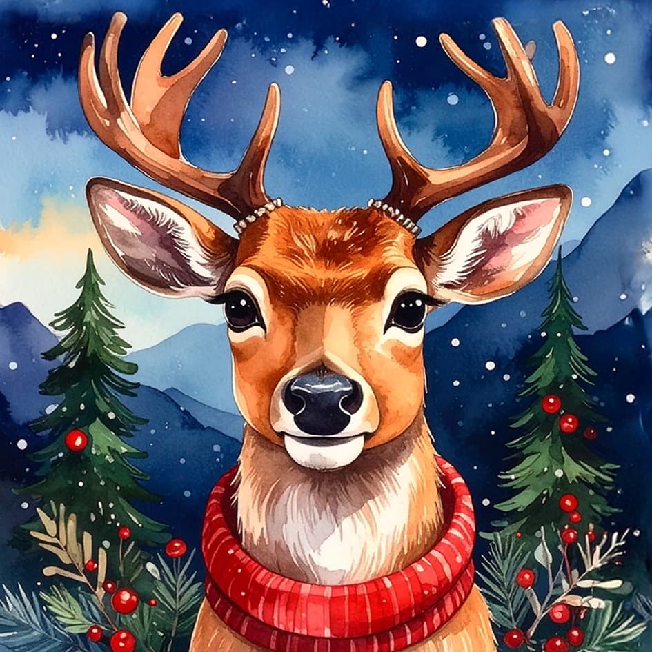 Papstar Weihnachts-Motivservietten , Reindeer,