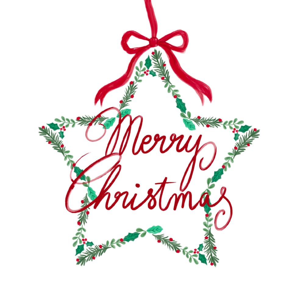 Papstar Weihnachts-Motivservietten , Merry Christmas,