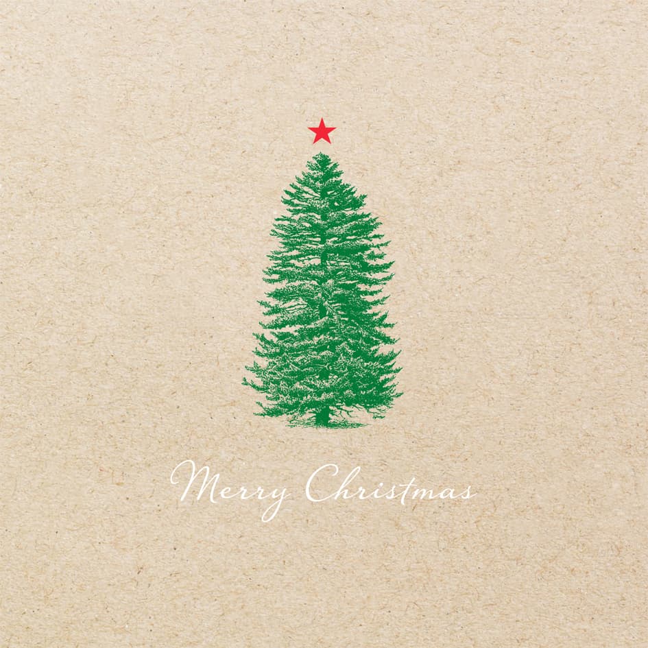 Papstar Weihnachts-Motivservietten , Christmastree With Star,