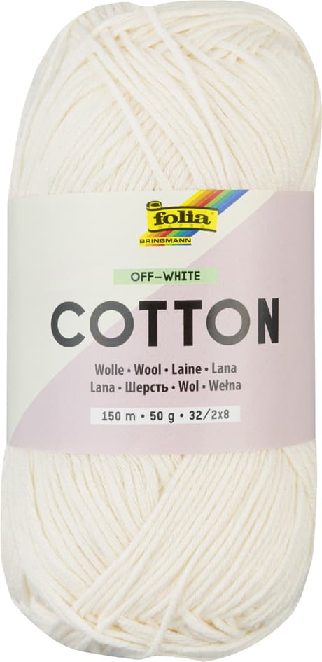 Folia Wolle / Baumwollgarn, 50 G / 150 M, Off-White