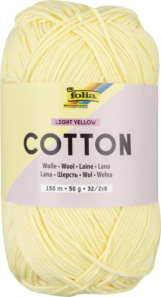 Folia Wolle / Baumwollgarn, 50 G / 150 M, Light Yellow