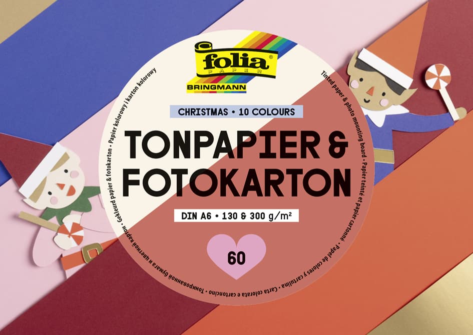 Folia Tonpapier- Und Fotokarton-Block Weihnachten, Din A6
