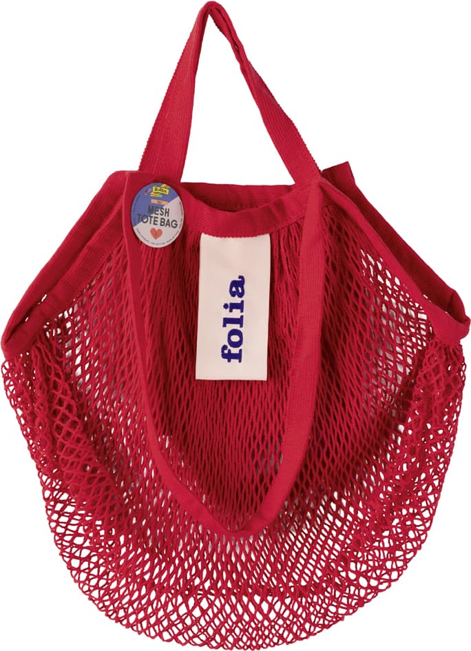Folia Einkaufsnetz , Mesh Tote Bag, , Rot