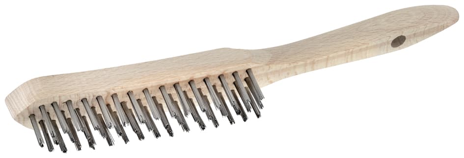 Westex Stahl-Drahtbürste, Holzgriff, 3-Reihig