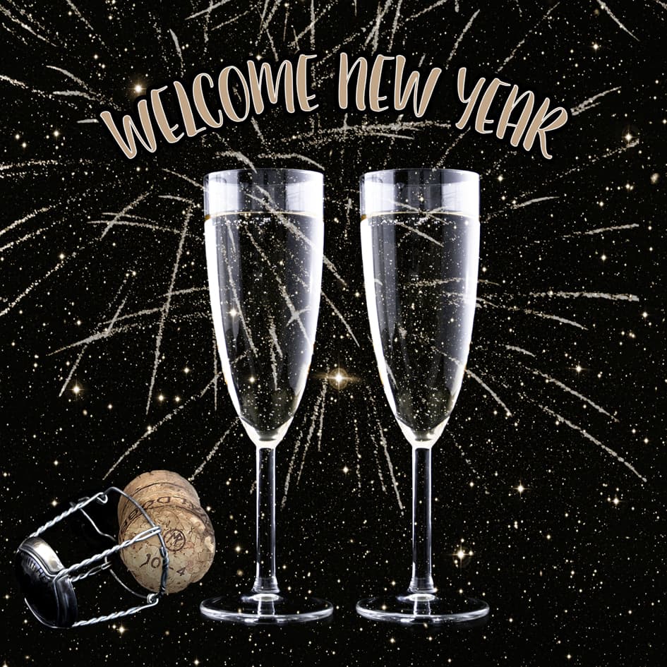 Papstar Silvester-Motivservietten , Welcome New Year,