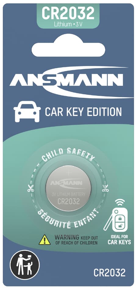 Ansmann Lithium Knopfzelle Car Key, Cr2032, 1er Blister