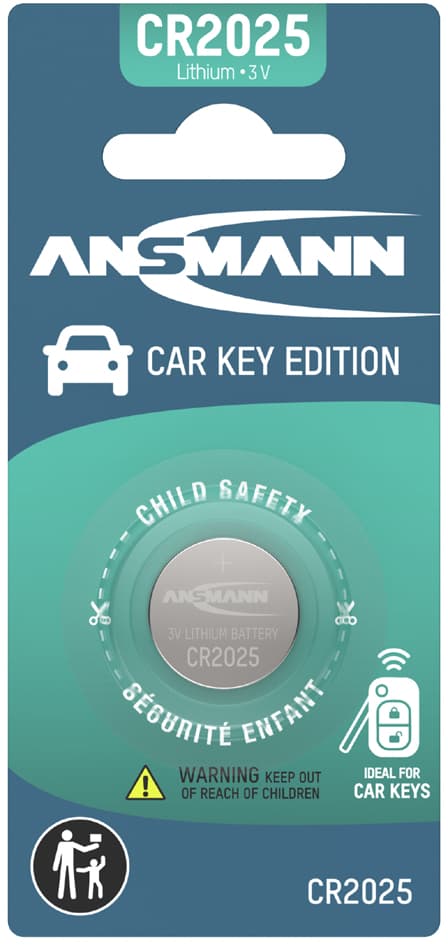 Ansmann Lithium Knopfzelle Car Key, Cr2025, 1er Blister