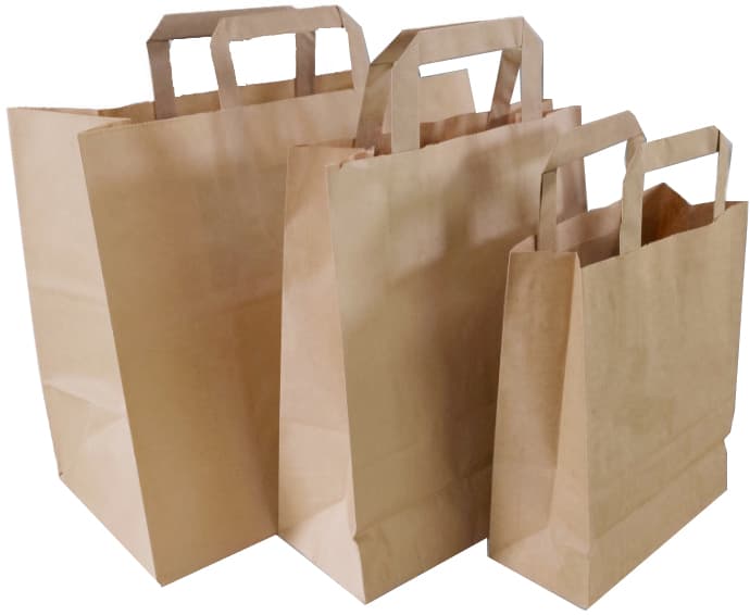 Dm-Folien Papier-Tragetasche, 260 X 170 X 250 Mm, Braun
