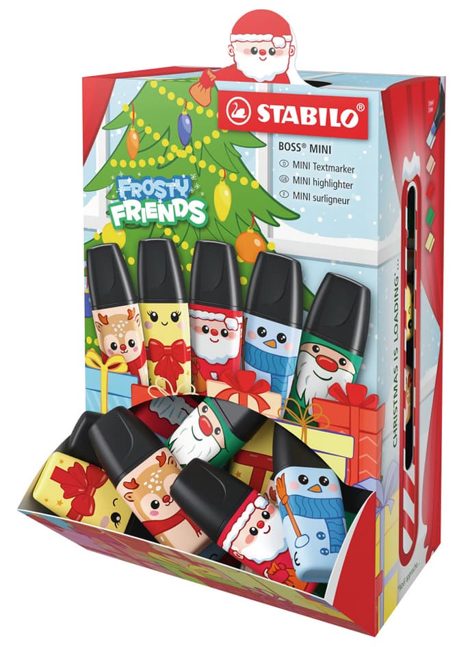 Stabilo Textmarker Boss Mini Frosty Friends, 50er Display