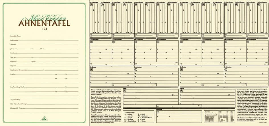 Rnk Verlag Ahnentafel , Meine Vorfahren, , Din A3