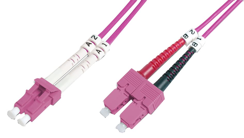 Digitus Lwl Patchkabel, Lc-Duplex - Sc-Duplex, Om4, 10,0 M