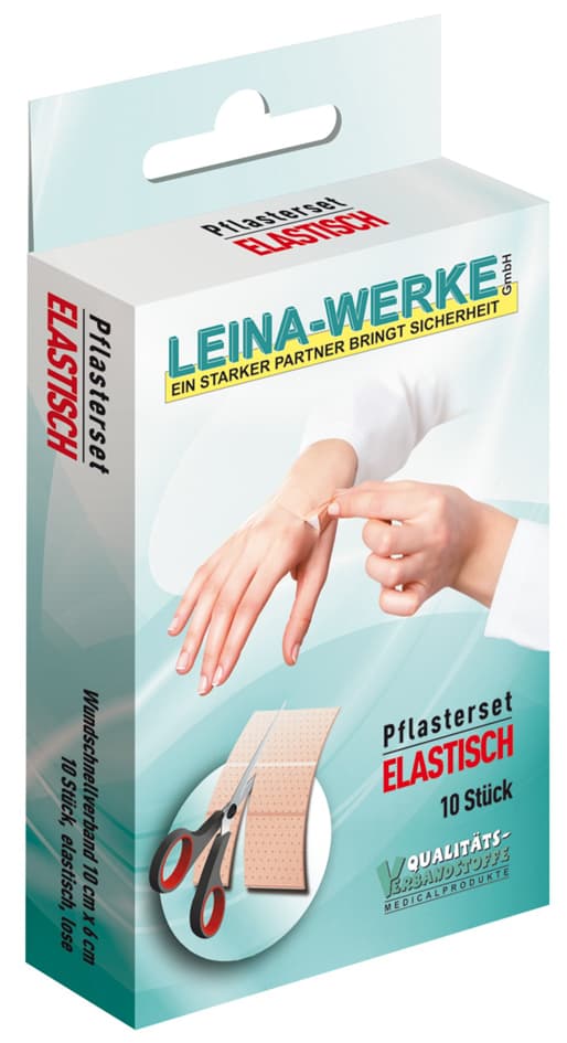 Leina Pflaster-Set , Elastisch, , 10-Teilig, Hautfarben