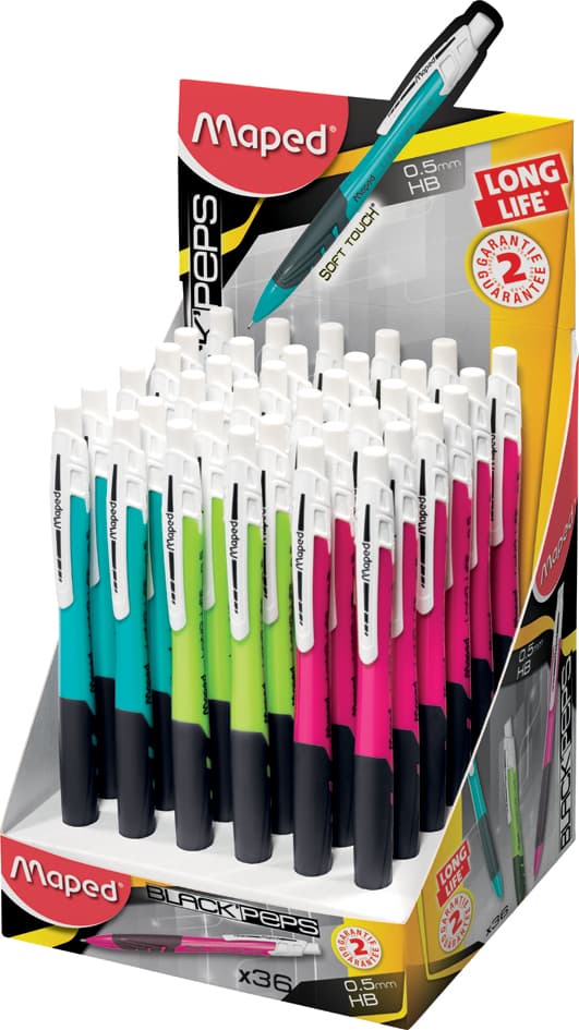Maped Druckbleistift Long Life, 0,5 Mm, 36er Display