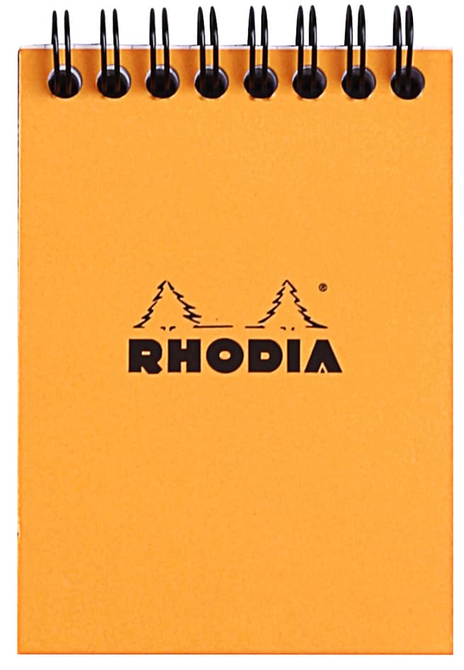 Rhodia Spiralnotizblock No. 11, Din A7, Kariert, Orange