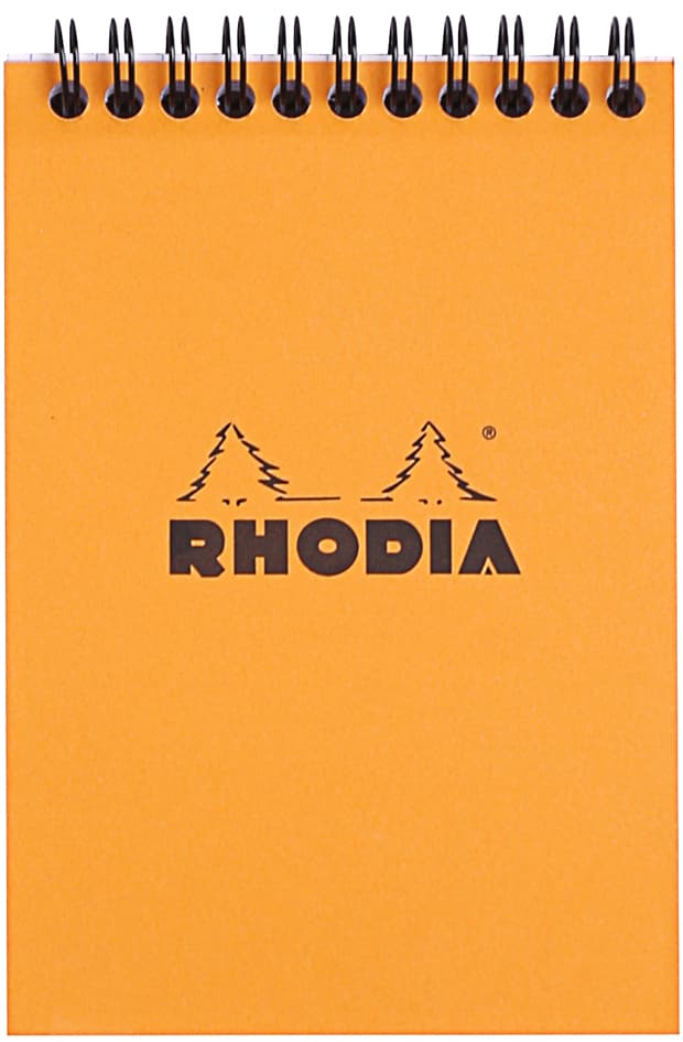 Rhodia Spiralnotizblock No. 13, Din A6, Kariert, Orange