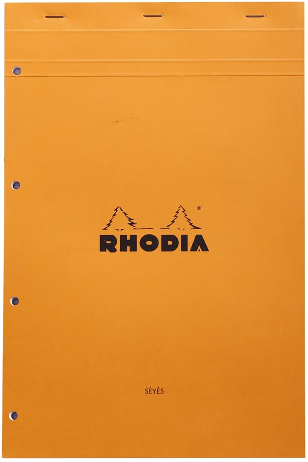 Rhodia Notizblock No. 20, Din A4+, Franz. Lineatur, Orange