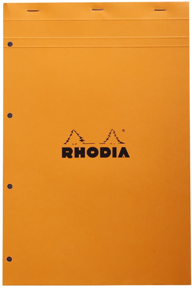 Rhodia Notizblock No. 20, Din A4+, Kariert, Orange