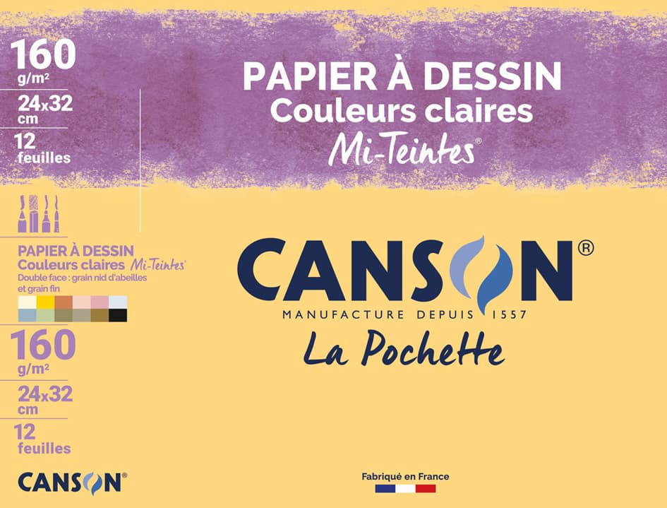 Canson Zeichenpapier Mi-Teintes, 240 X 320 Mm, 160 G/Qm