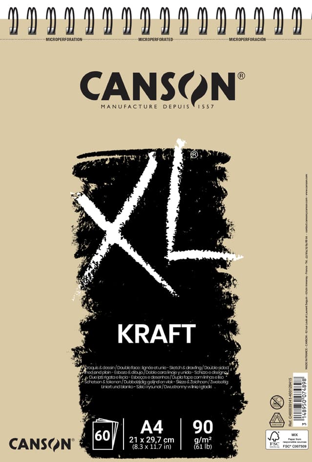 Canson Skizzen- Und Studienblock Xl Kraft, Din A3