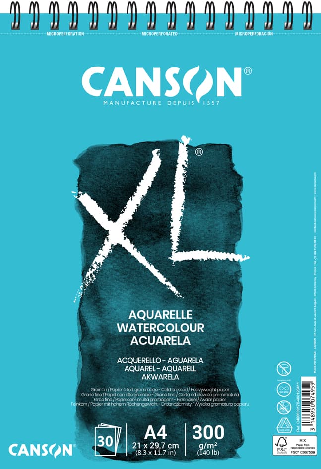 Canson Skizzen- Und Studienblock Xl Aquarelle, Din A4