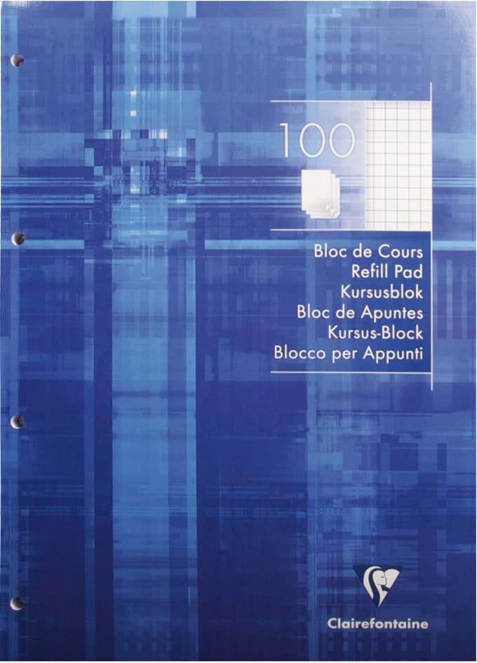 Clairefontaine Schulblock, Din A4, Rautiert, 100 Blatt