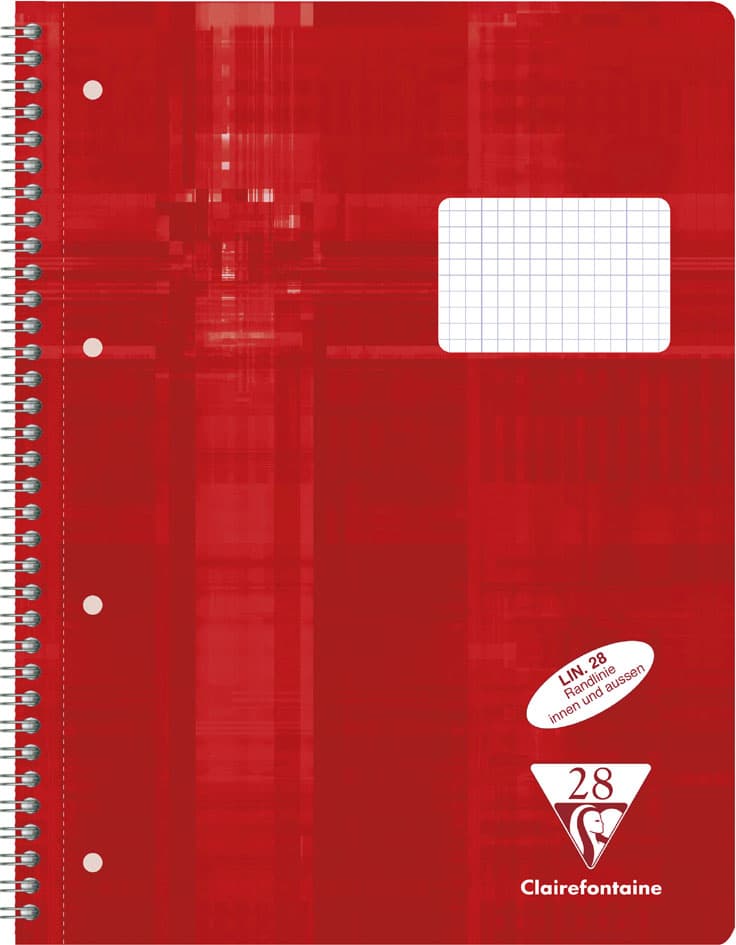 Clairefontaine Collegeblock, Din A4, Lineatur 21, 80 Blatt