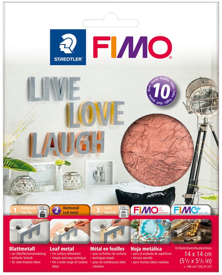Fimo Blattmetall, Kupfer, 10 Blatt