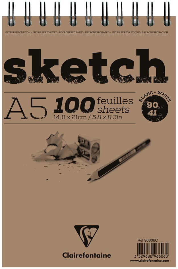 Clairefontaine Skizzenblock Sketch, Din A5, 100 Blatt