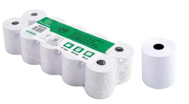 Exacompta Kassenrollen, 76 Mm X 55 M X 12 Mm, Extra Weiß