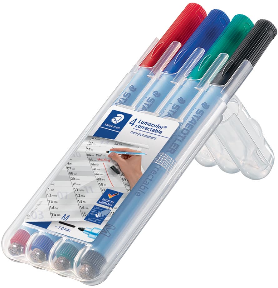 Staedtler Lumocolor Correctable Nonpermanent-Marker 305m,4er
