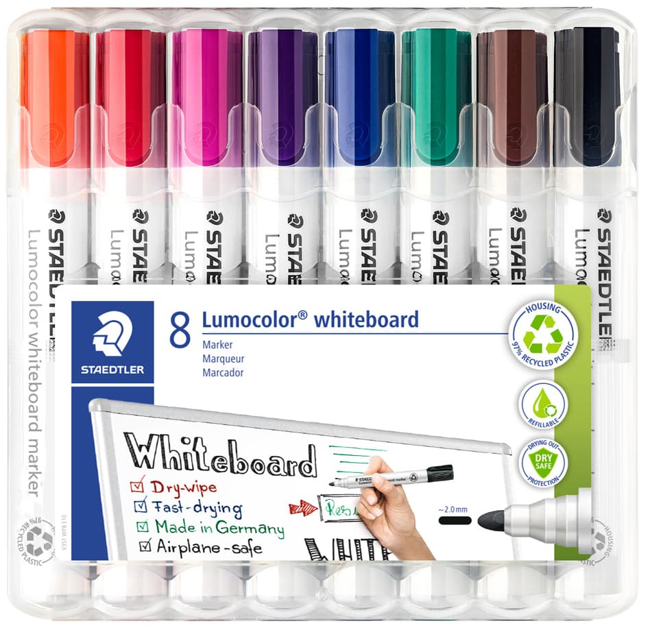 Staedtler Lumocolor Whiteboard-Marker 351, 8er Etui