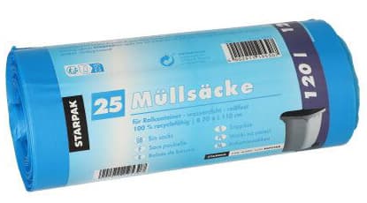 Starpak Müllsäcke Hdpe, 240 Liter, Schwarz