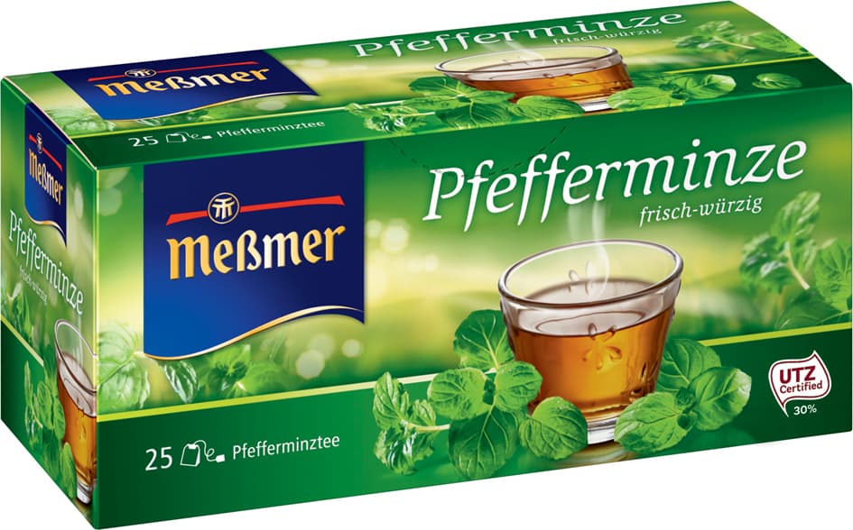 Meßmer Tee , Pfefferminze, , Frisch-Würzig, 25er Packung