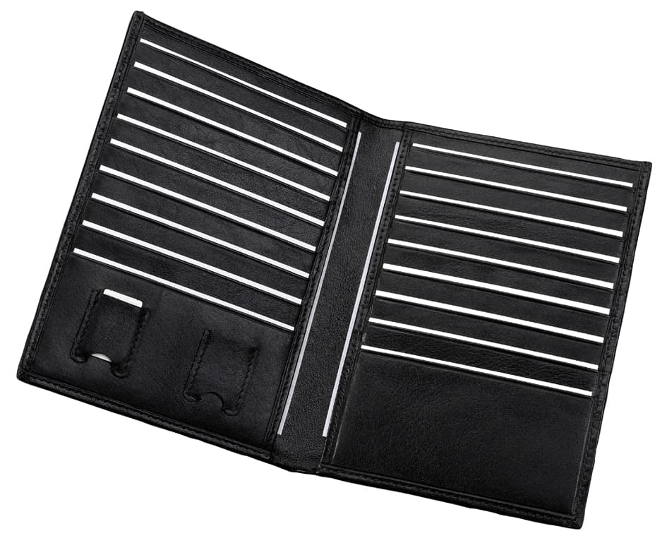 Alassio Visitenkarten-/Kreditkarten-Etui, Leder, Schwarz